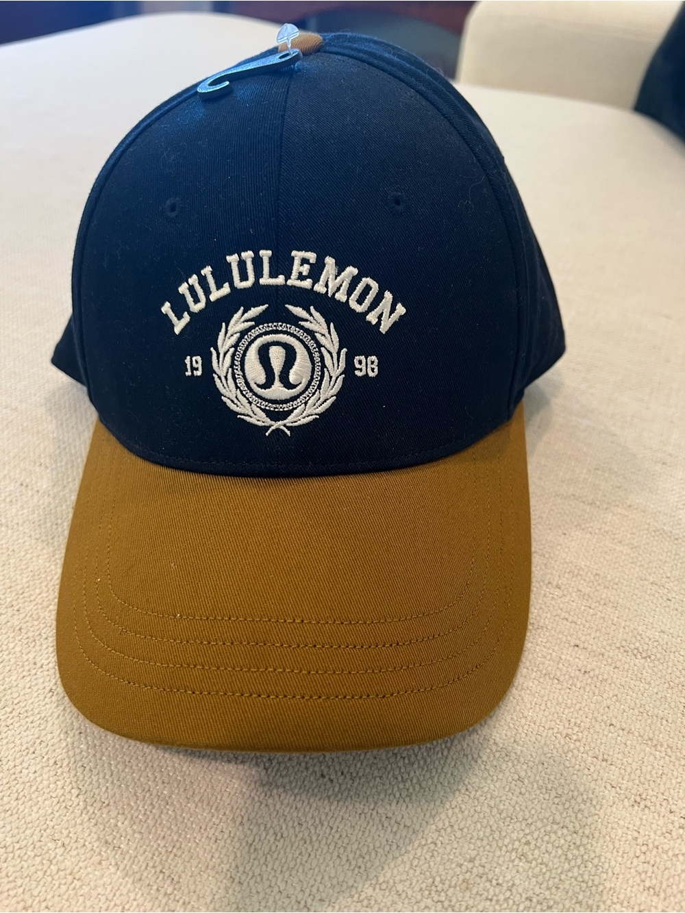 Lululemon Two-Tone Logo Baseball Cap - Navy & Mustard